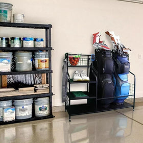 Izzo Golf Garage Storage Organizer durable metal construction for long-lasting use