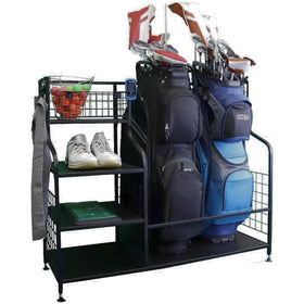 Izzo Golf Garage Storage Organizer with two bags for garage organization