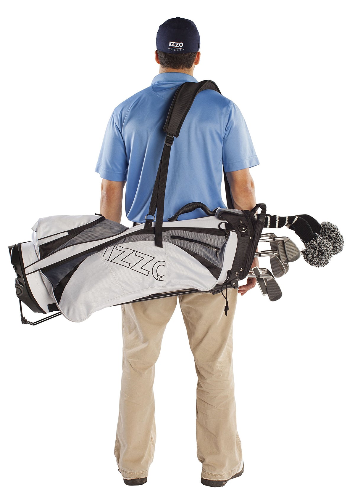 IZZO Sidewinder with built in speaker showcases Bluetooth compatibility for on course playlists.