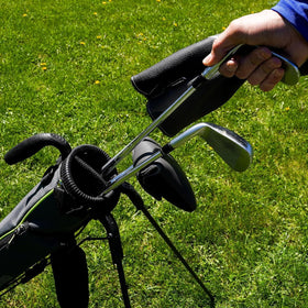 Izzo Sunday Stand Bag's durable 4200 polyester resists tearing and color fading over time