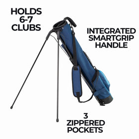 Izzo Sunday Stand Bag with three pockets keeps tees and balls organized during play