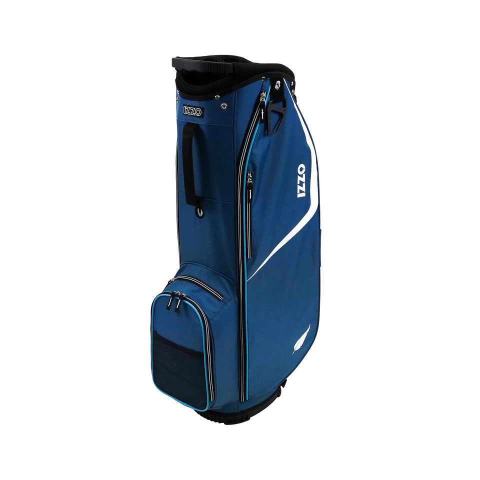 Izzo Ultra-Lite Cart Bag with a 14-way top and full-length dividers for organized clubs