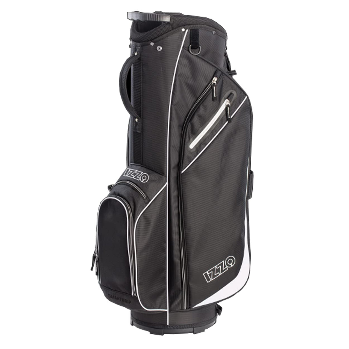 Izzo Ultra-Lite cart bag with 14-way top for organized club storage and shaft protection.