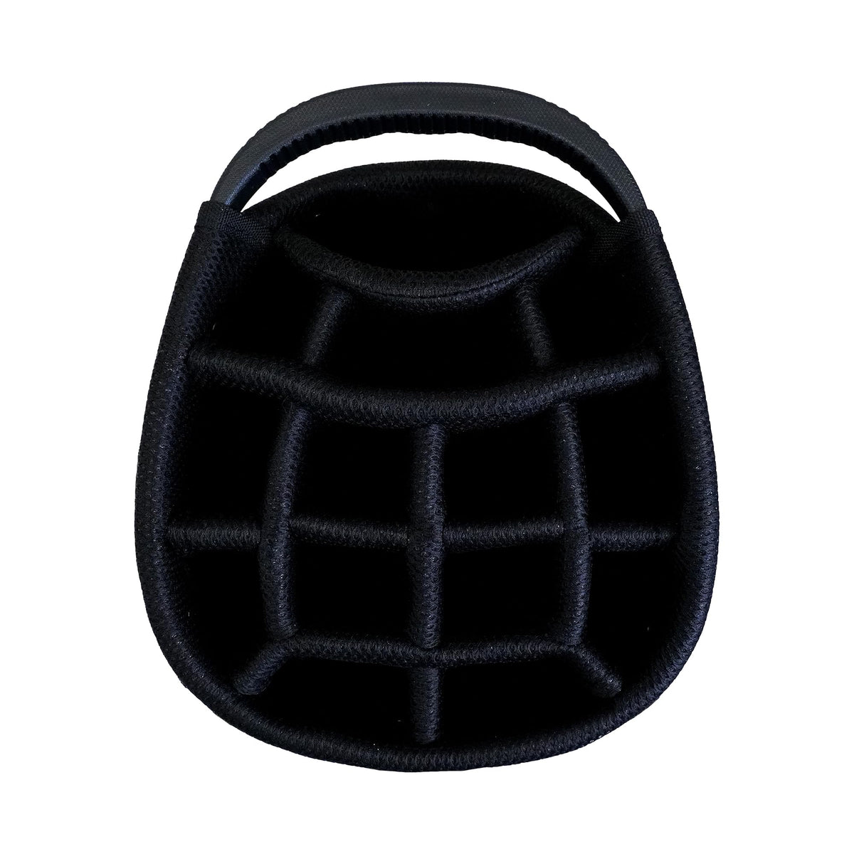 Izzo Ultra-Lite Cart Bag in navy and light blue color theme on cart