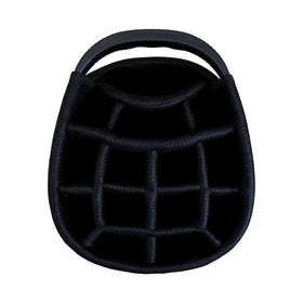 Izzo Ultra-Lite Cart Bag in navy and light blue color theme on cart