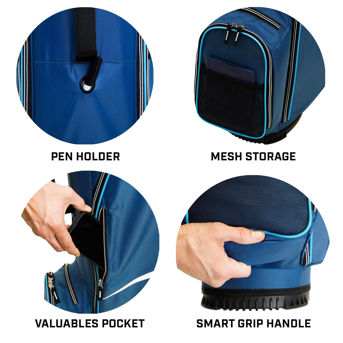 Izzo Ultra-Lite Cart Bag made from durable 4200 polyester fabric