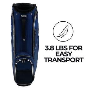 Izzo Ultra-Lite Cart Bag Navy 14-way top for organized clubs