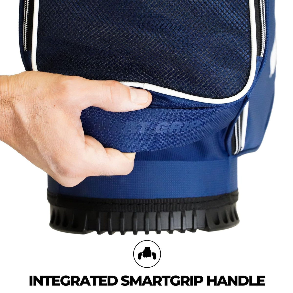 Izzo Ultra-Lite Cart Bag Navy SmartGRIP handle for easy loading