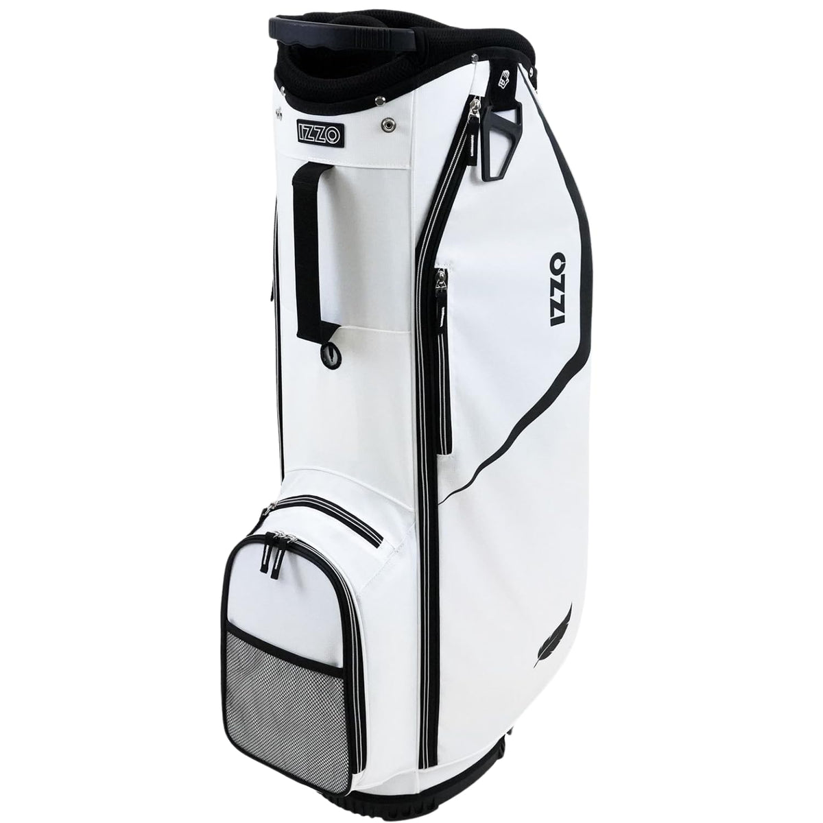 Izzo Ultra-Lite cart bag top view showing organized layout for easy club access.