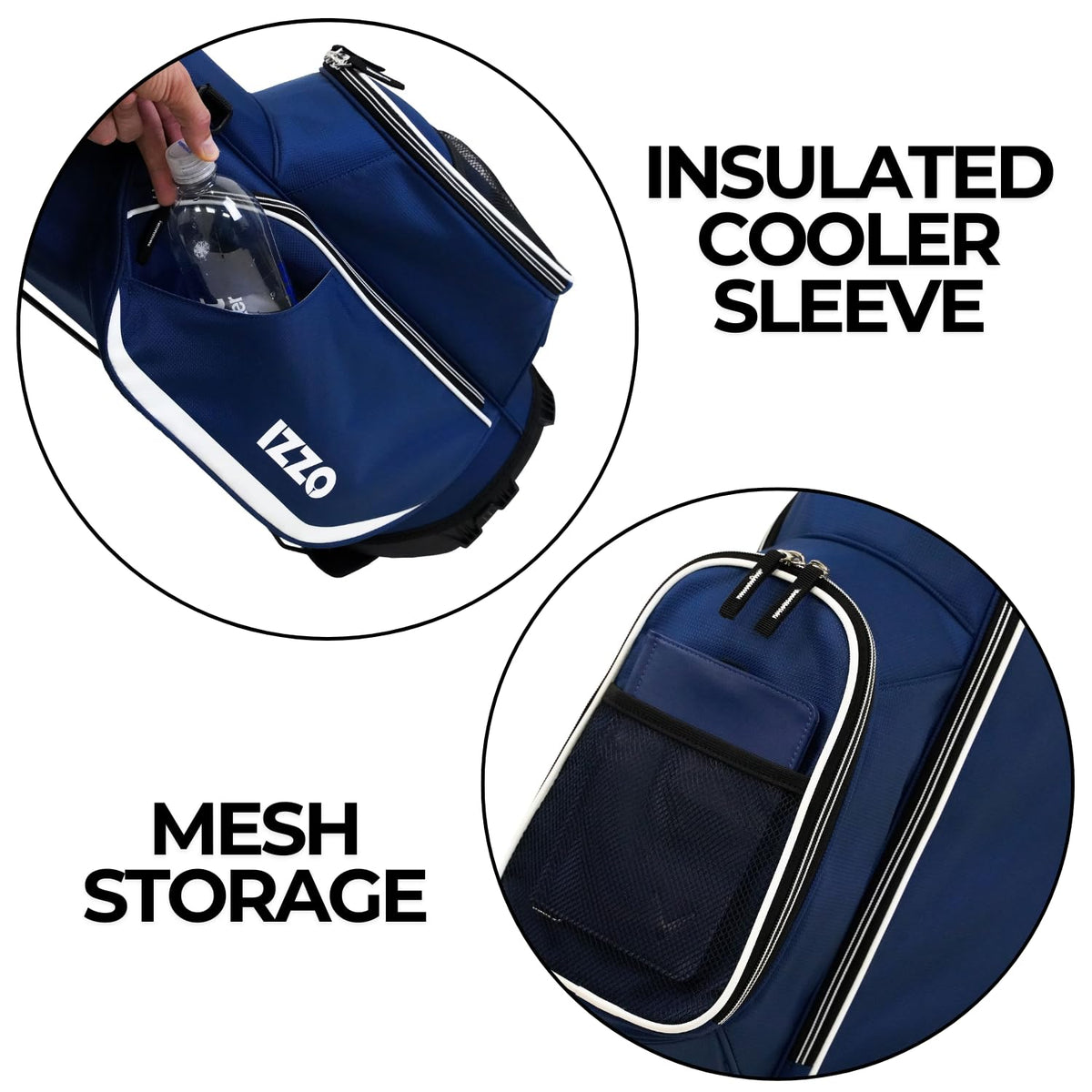 Izzo Ultra-Lite Stand Bag on course demonstrates lightweight mobility.