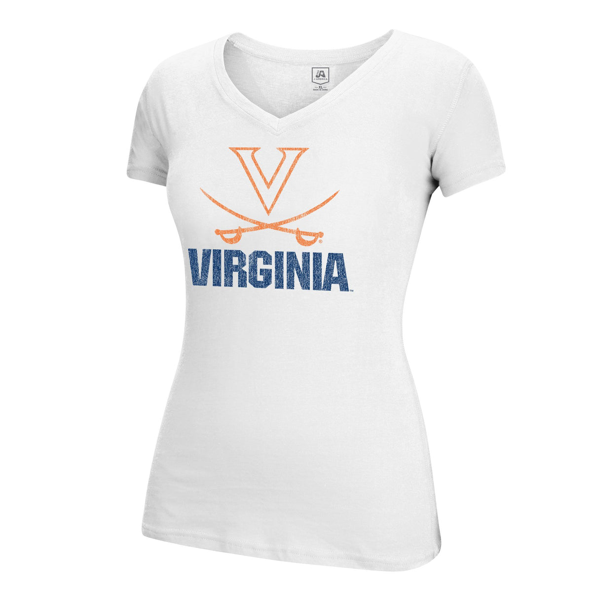 J America Virginia Cavaliers women's tee front graphic for game-day comfort