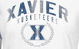 J. America Xavier Musketeers Laurel Tee sleeve foil stripe detail for game day