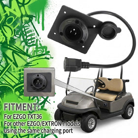 Lithium battery conversion support with JacEnergy accessory for modern golf carts.