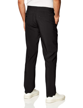 Jack Nicklaus solid golf pants, fabric closeup, durable weave supports long wear.