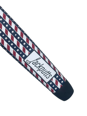 Jackputts Americana midsize pistol grip with blue stripes boosts confidence on fast greens
