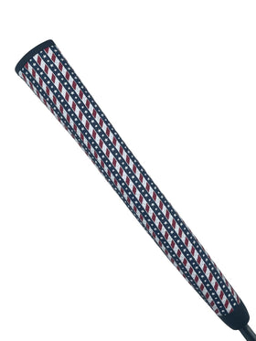 Jackputts Americana midsize pistol grip with bold brand embossing helps players express personality
