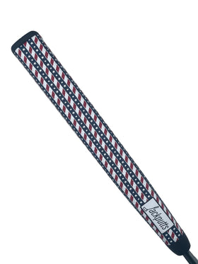 Jackputts Americana midsize pistol grip with red stars enhances feel for precise putts