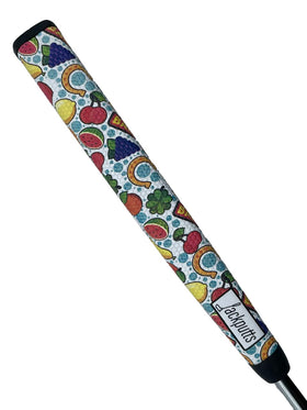 Jackputts Jackpot midsize pistol putter grip in action for on-green control.