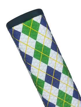 Jackputts Highlander Argyle white grip increases visibility with smooth rotation.