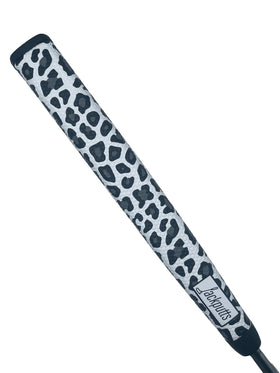 Jackputts Ice Cat midsize pistol grip on a putter for improved feel on greens.