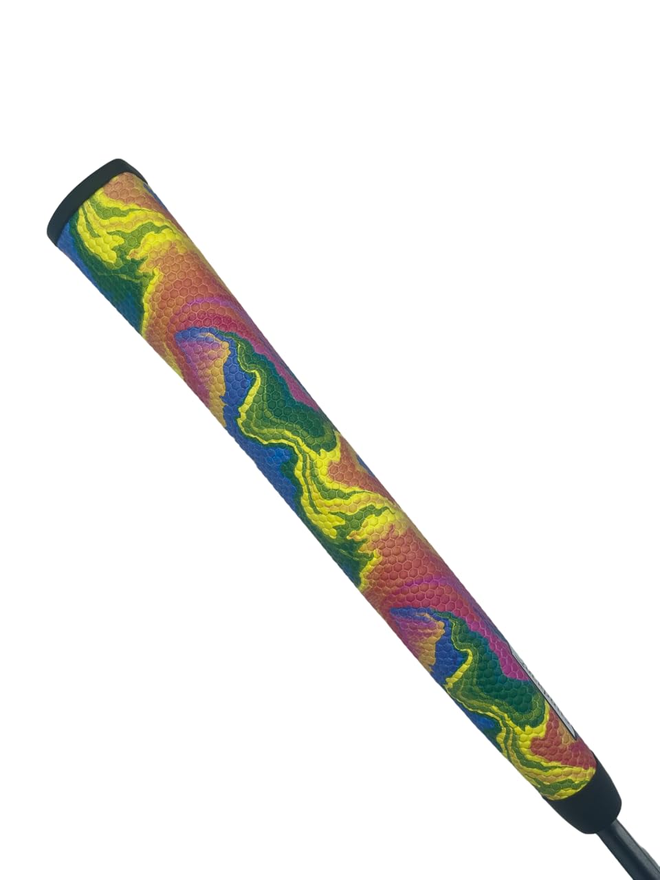 Durable materials of the Liquid Rainbow putter grip endure long-term use