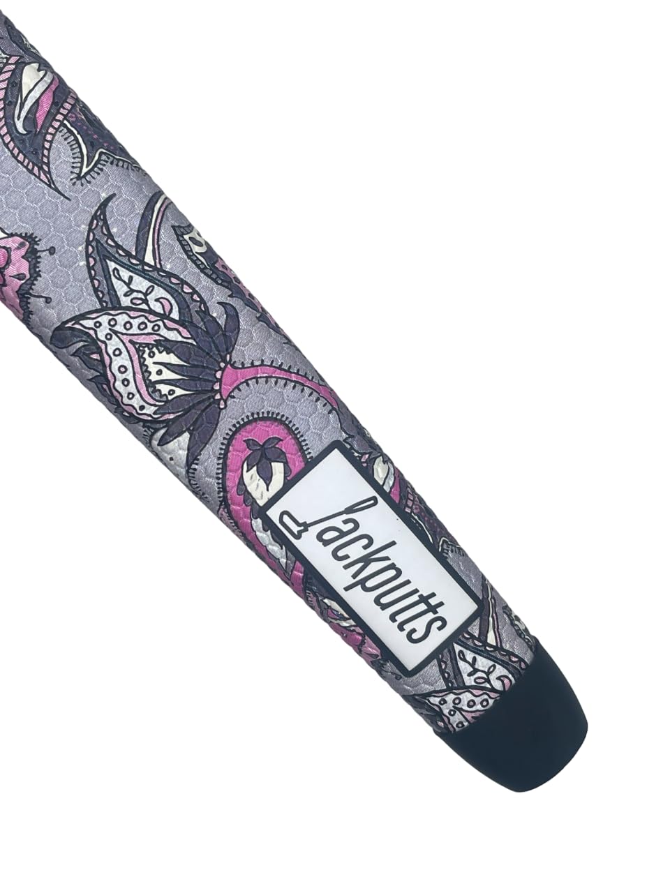 Jackputts Monarch paisley grip side view improves alignment and comfort