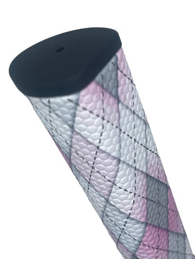 Jackputts PARgyle honeycomb closeup highlights premium grip feel for ultimate control.