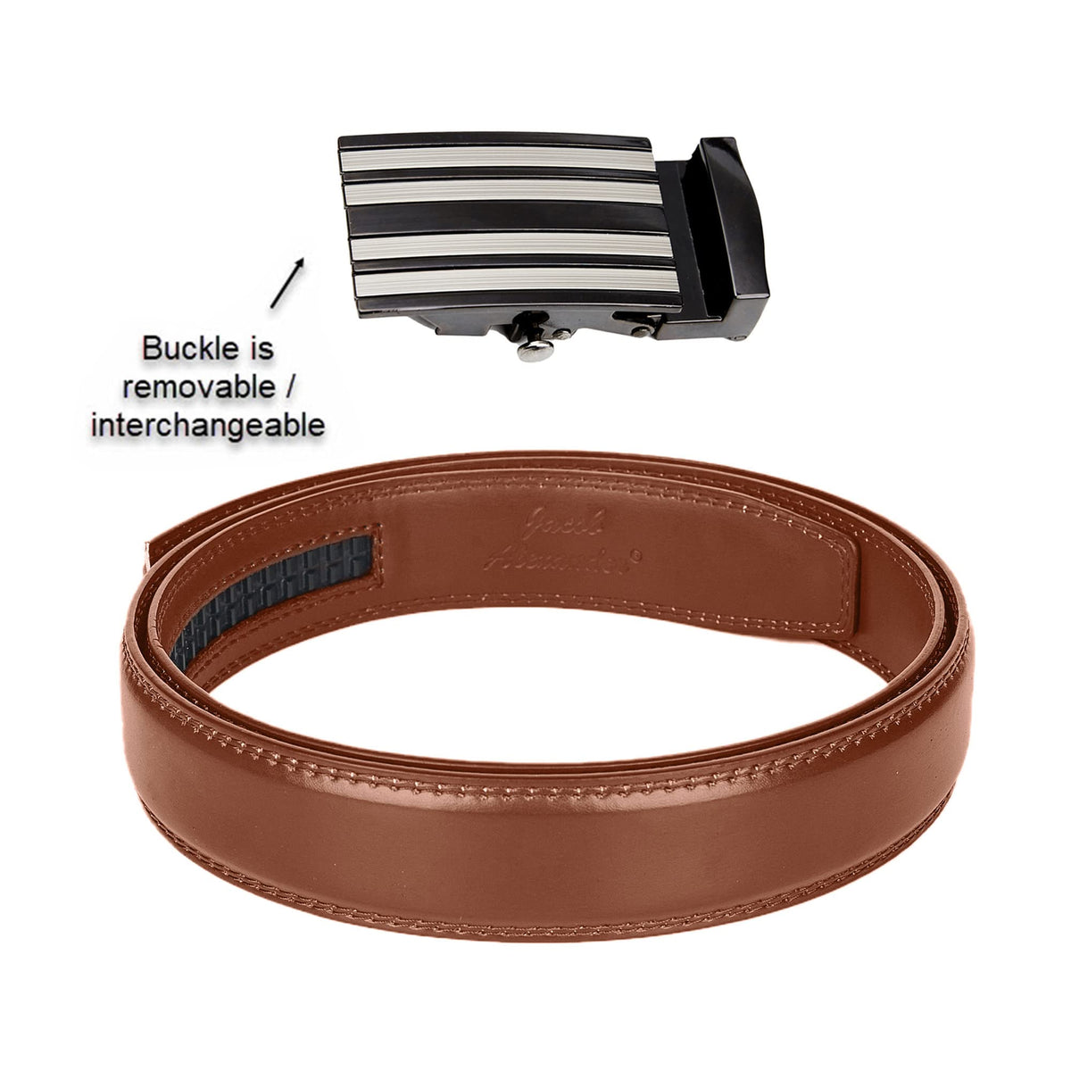 Jacob Alexander dress belt buckle click for quick adjustments