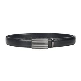 Jacob Alexander men's belt in black leather with front buckle for formal wear