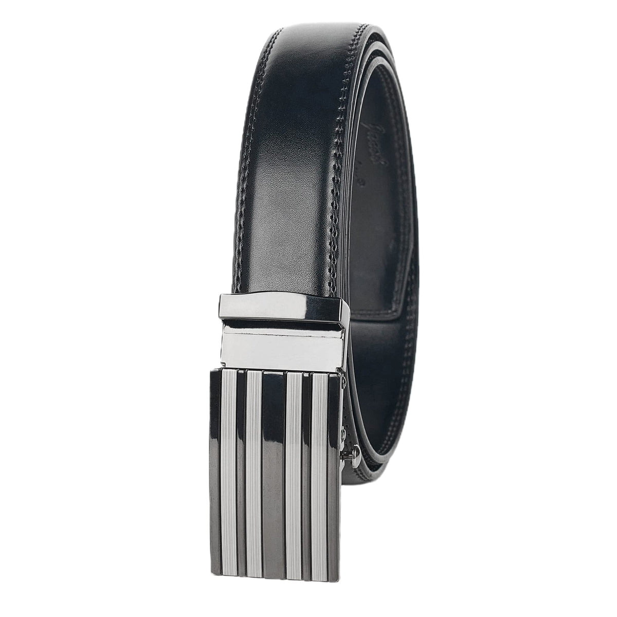 Removable buckle on Jacob Alexander belt for interchangeable strap colors