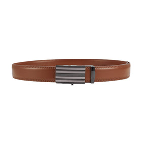 Jacob Alexander tan leather belt strap suitable for formal and everyday wear
