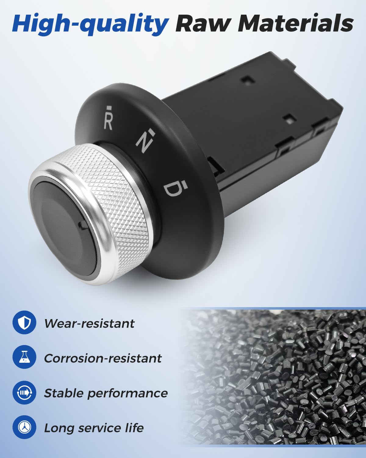 JadeBeauty three-speed switch close-up with tactile feedback for precise driving.