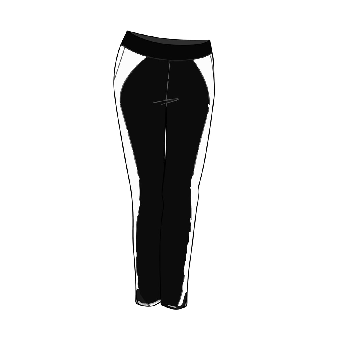 Jane Fifteen Thirty women's golf pant with slimming mesh accents enhances comfort and silhouette on course.