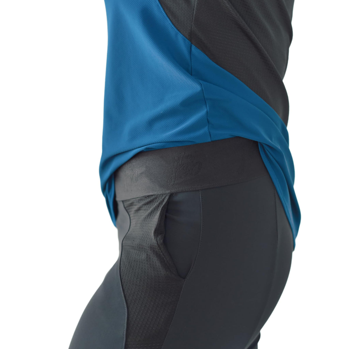 Jane Fifteen Thirty golf pant full-length black on model for versatile on/off course style.