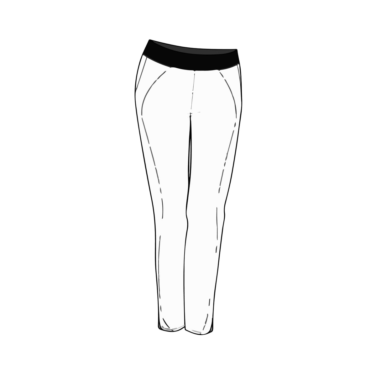 Jane Fifteen Thirty women's golf pant waistband closeup showing secure fit during swings.
