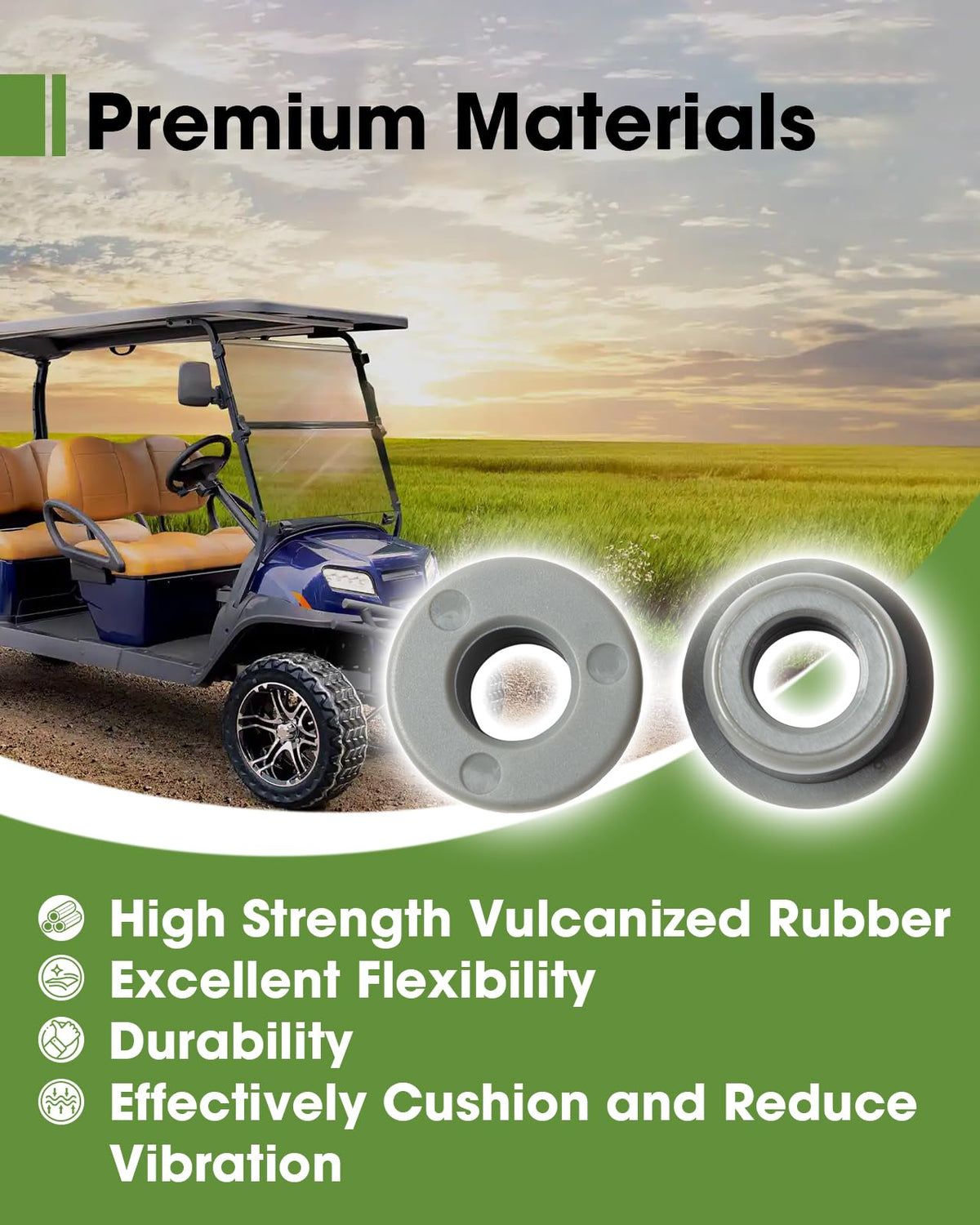 Jarosiewicz gray bushing kit vulcanized rubber for long-lasting cushioning