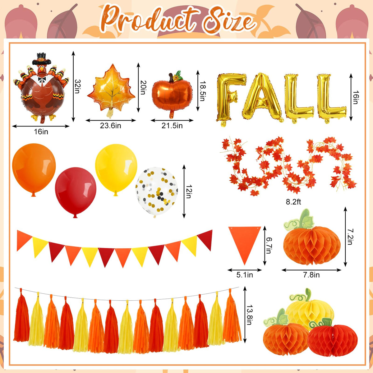 JarThenaAMCS latex balloons 12 inch in four colors brighten autumn parades.