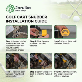 Jaruika snubber on Club Car DS installation demonstrates dampening action.