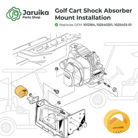 Jaruika yellow rubber snubber closeup shows dense damping material.