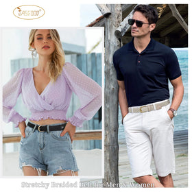 JASGOOD adjustable braided design accommodates a wide range of waist sizes.