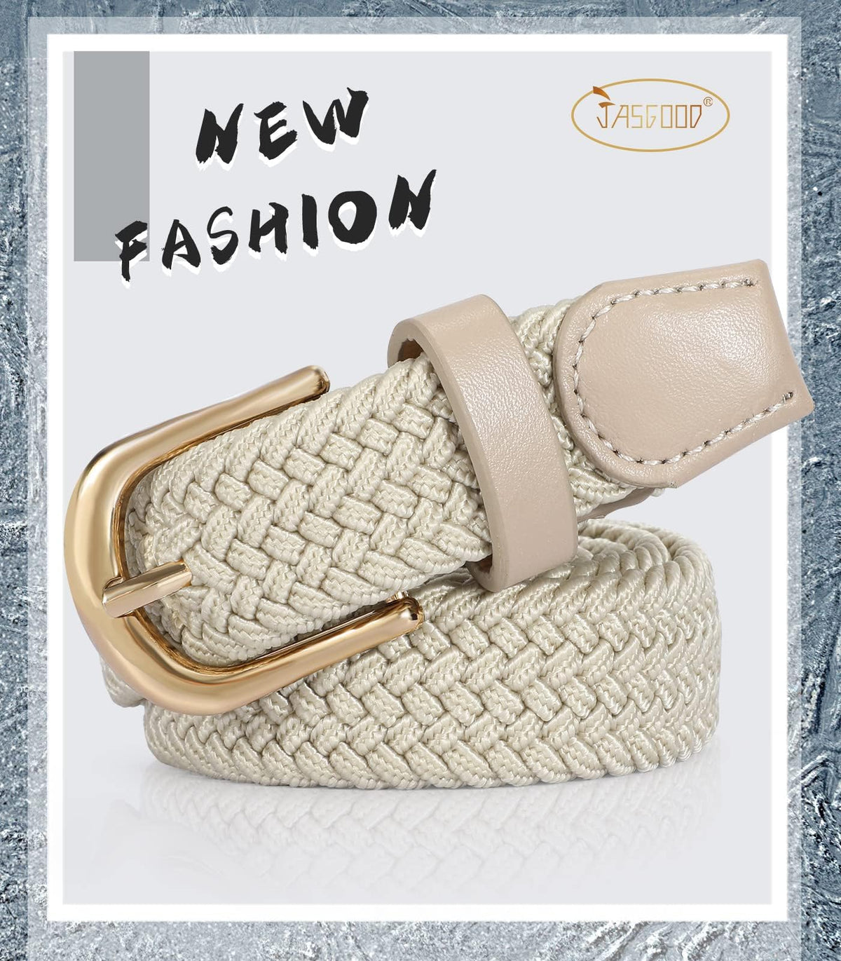 JASGOOD two-pack braided belts provide versatile color options for outfits.