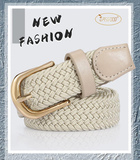 JASGOOD two-pack braided belts provide versatile color options for outfits.