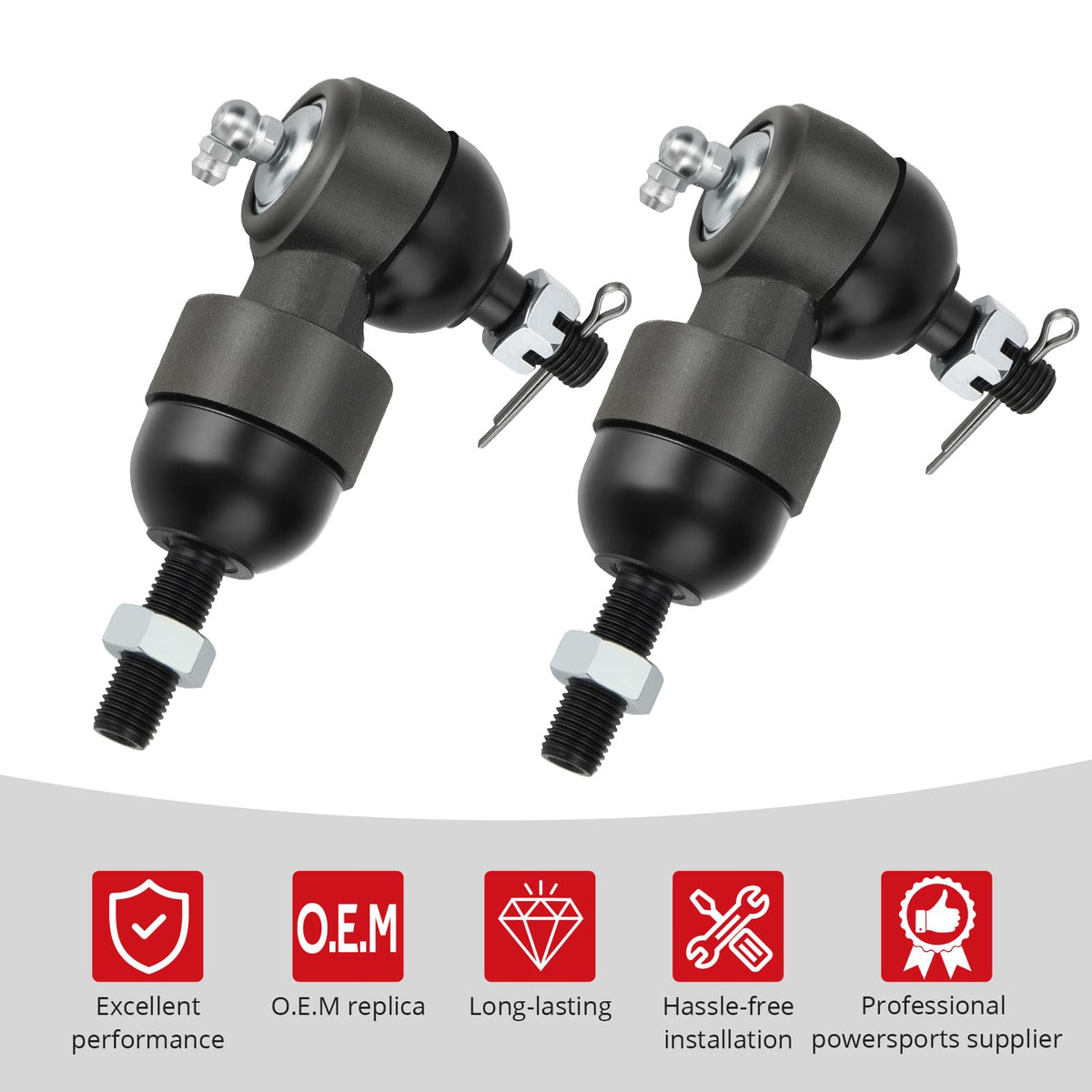 JAVIK 70192G01 ball joint enhances steering responsiveness on EZGO Medalist TXT