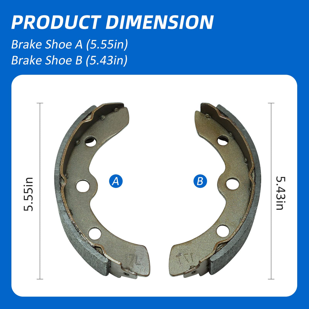 JAVIK brake shoes springs kit for EZ-GO electric models improves stopping reliability