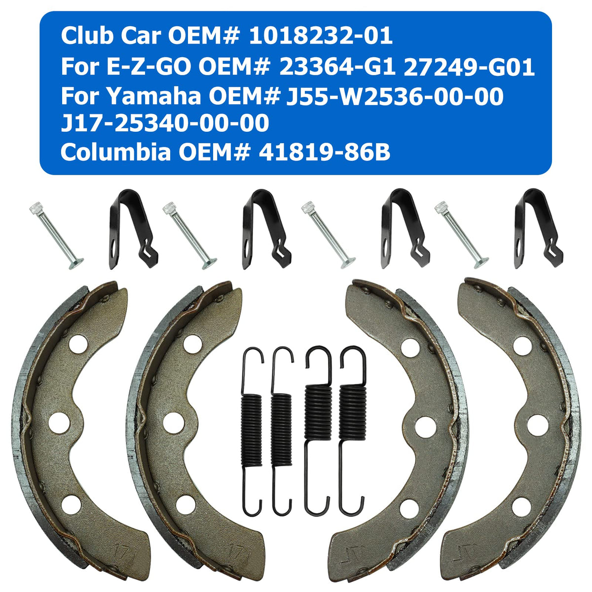 JAVIK brake shoes springs kit for EZ-GO gas models ensures consistent braking