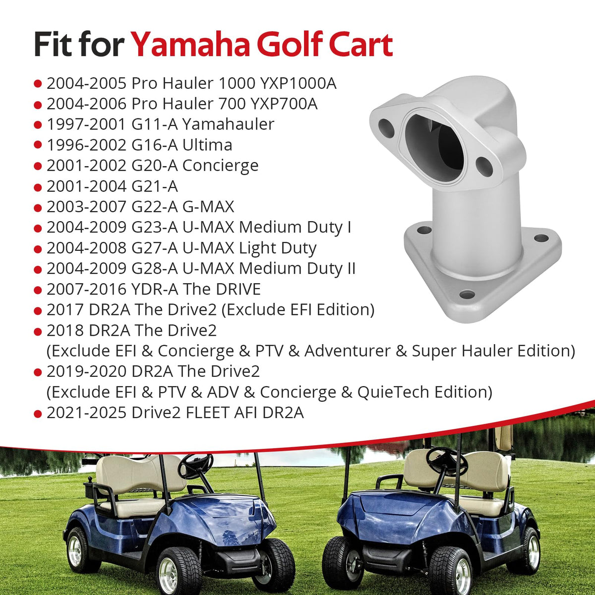 JAVIK carburetor joint for Yamaha G20-G21 ensures smooth engine response and easy maintenance