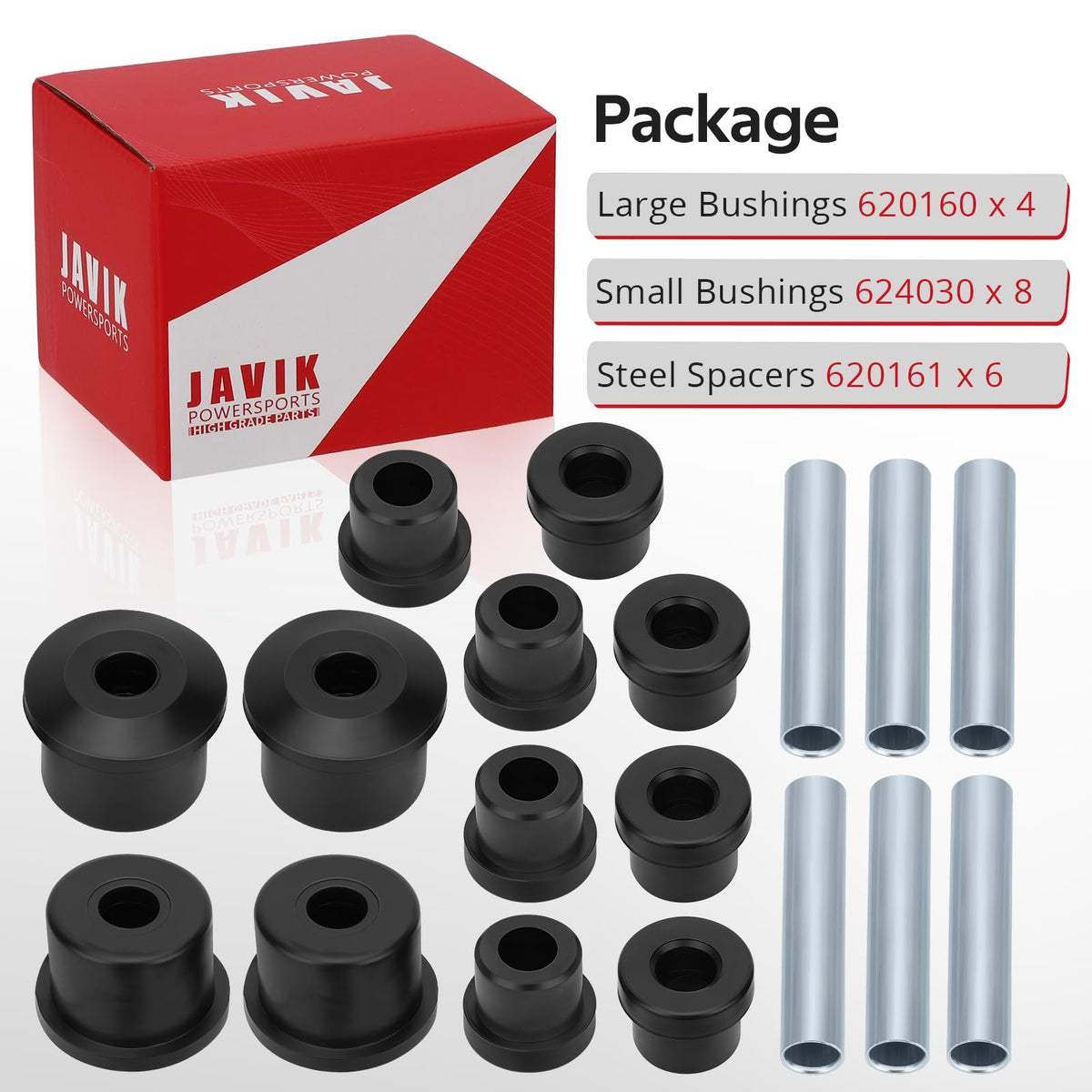 JAVIK rear spring bushing kit with warranty and support