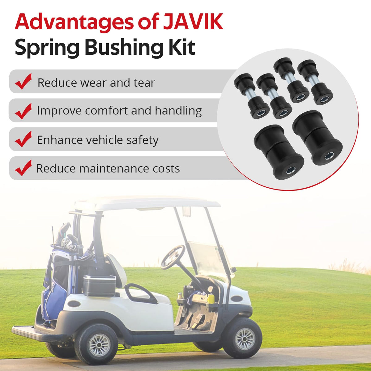 JAVIK packaging displays kit contents for quick installation