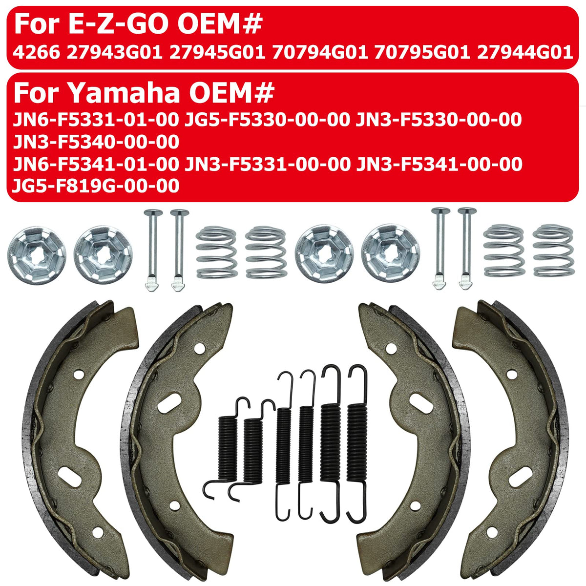 JAVIK packaging includes complete brake shoe kit
