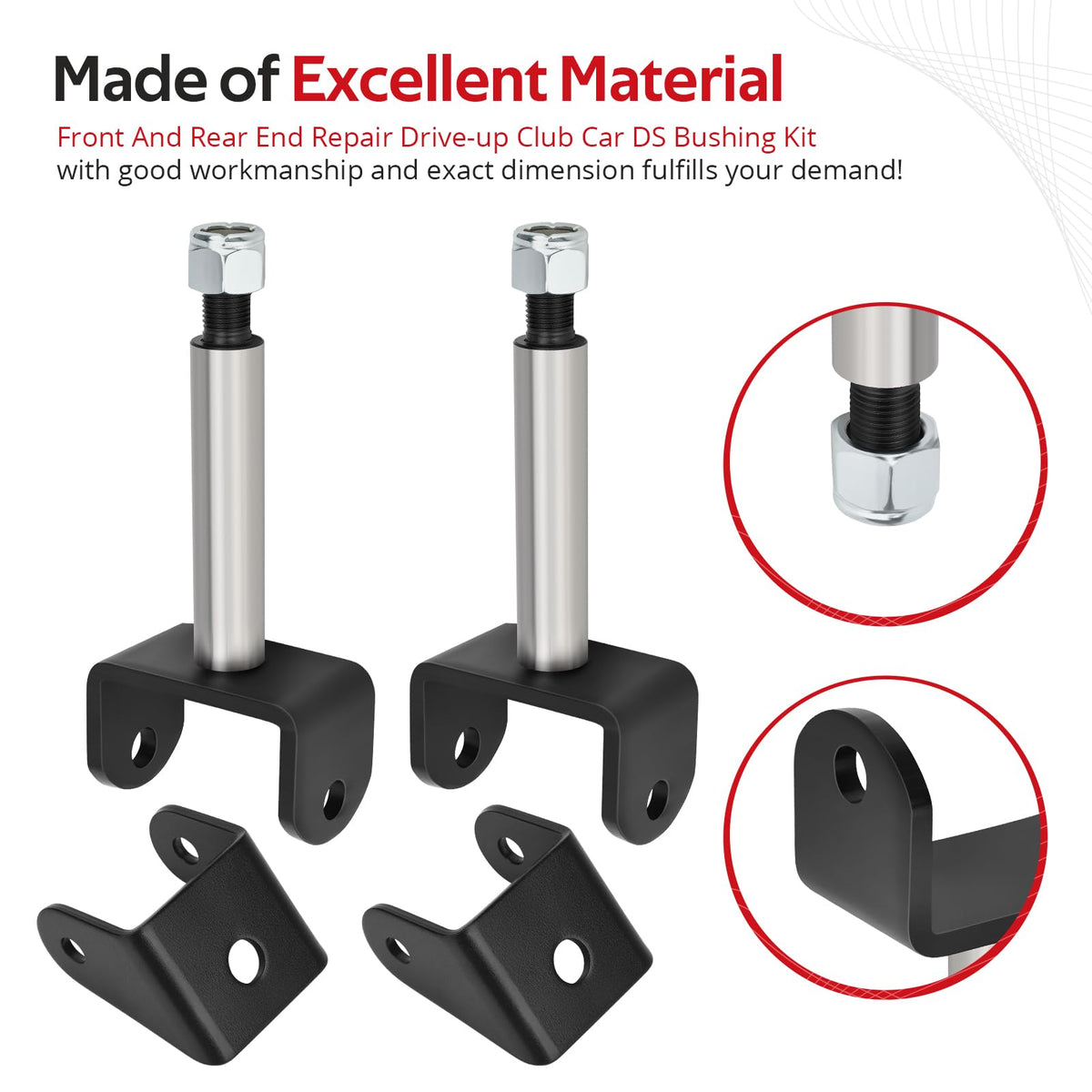 JAVIK rear-end bushing assembly highlighting easy installation